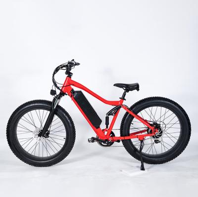 China Hot Selling Aluminum Alloy 26 Inch Fat Version 750W 48V Tire Mountain Bike Brushless DC Motor Red Folding Powerful Variable Speed ​​Electric Bicycle for sale