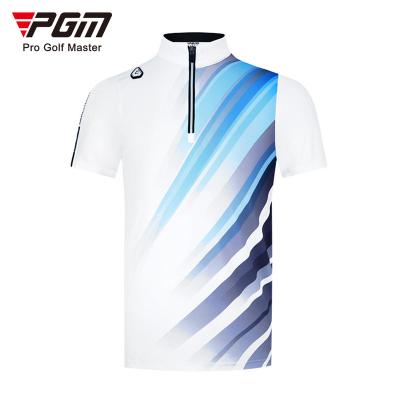 China PGM YF332 Breathable Breathable Kids Golf Polo Shirt Boys Quarter Zipper Golf Quick Dry Shirt for sale