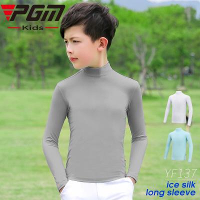 China Breathable PGM YF137 High Quality Breathable Breathable Golf Shirts Long Sleeve Kids Golf Shirt for sale