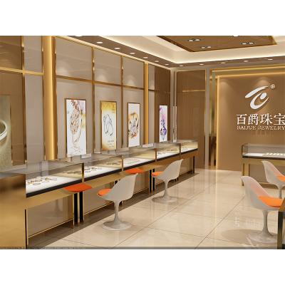 China Luxury Jewelry Display Cabinet Glass Jewelery Display Furniture Counter Shop Jewelry Display Showroom Jewelry Store for sale