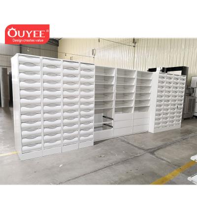 China European Style MDF Pharmacy Shelves Pharmacy Drawer System For Pharmacy Pharmacy en venta