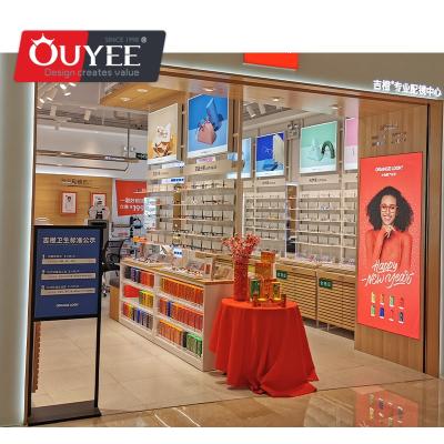 China Optical Store Glasses Shop Modern Interior Decoration Designed Optical Store Customized Display Showcase for sale