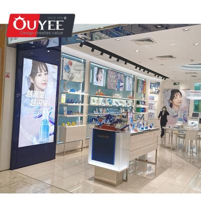 China Customized Store Wooden Optical Eyeglasses Shop Display Showcase With Cabinet High Quality Showcase for sale