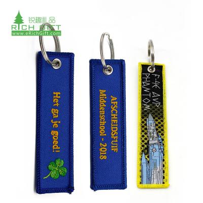 China Custom Embroidered Custom Embroidered Flight Woven Airplane Key Chain Four Key Chain Four Key Chain Carabiner Car Embroidery Kpop Embroidery Aviation Aviation Key Chain custom key chain patch for sale