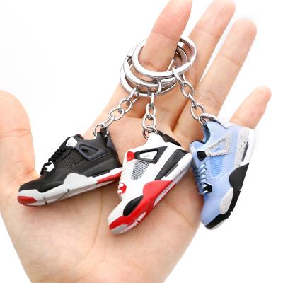 China custom led plastic custume 3d pvc key chain rubber soft wholesale 3d basketball shoe 2d key chain custom shape soft rubber sneaker pvc sublimation promotional keychains for sale