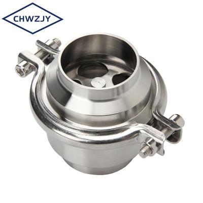 China JY SS304 or SS316L General Food Grade One Way Flange or Weld Check Valve Stainless Steel Valve Spring Load Check Valve for sale