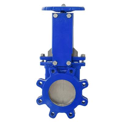 China General Cast Steel Manual Non Rising Slide Rod Knife Gate Valve for sale