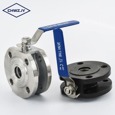 China General Stainless Steel Plates Italy pn16 dn40 thin wafer flanged ball valve waterline for sale