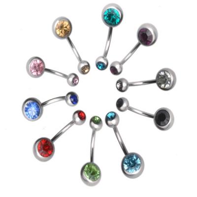 China CLASSIC Hot Selling Amazon 10 Colors 316 Stainless Steel Navel Nail European and American Navel Ring Body Piercing Fashion Jewelry for sale