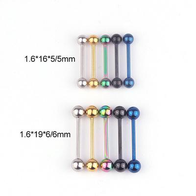 China NUORO Stainless Steel Tongue Studs Combination Rod Ball Tongue Piercing Unisex Multicolor Hybrid Body Punk Daily Accessories for sale