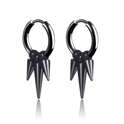 China CLASSIC Kpop Rock Stainless Steel Tassel Ear Hoop For Women Men Women Mens Unique Piercing Punk Ear Stud Clip Titanium Steel Earrings for sale