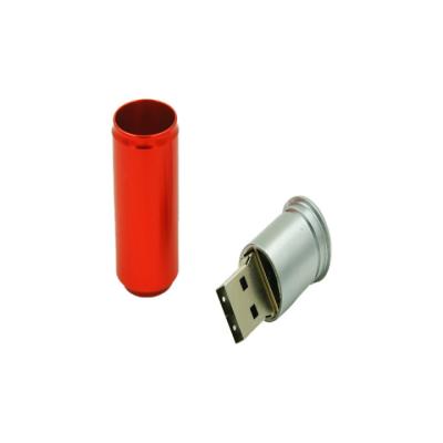 China Red Cylindrical Portable Durable Metal Stick Memory USB Flash Drive Specialization in Manufacturing for sale