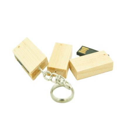 China Factory Price Portable Custom Wooden Rectangular USB Drive Flash Consumer and Commercial Portable Memory Stick for sale