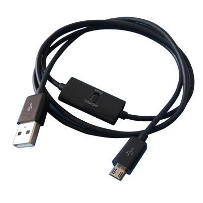 China 20AWG Camera On Switch White/Black Micro USB 5pin Male To USB 2.0 Cable 3A Cabletolink for sale