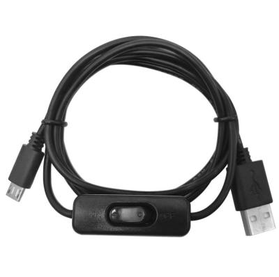 China Black fafctory Good Quality Camera Cabletolink Micro USB 5pin Male To USB 2.0 A Male ON Switch Cable for sale