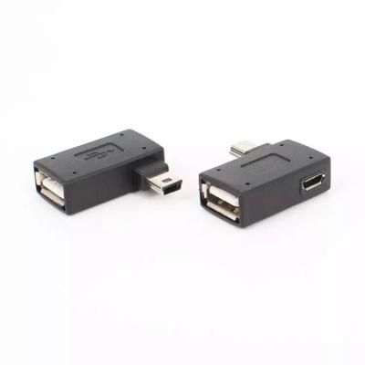 China Mini Tablet USB 5pin Male to USB 2.0 A Female with Micro USB 5pin OTG Female Adapter for sale