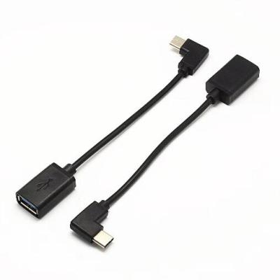 China OTG USB Type A to USB 3.0 C Cable Right Angle USB 3.1 Type C to Type A Plug Adapter USB 3.0 OTG Cable for sale