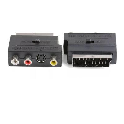 China RGB Scart to RCA Composite S-Video DVD Player with RCA SV to Scart A/V Adapter for sale