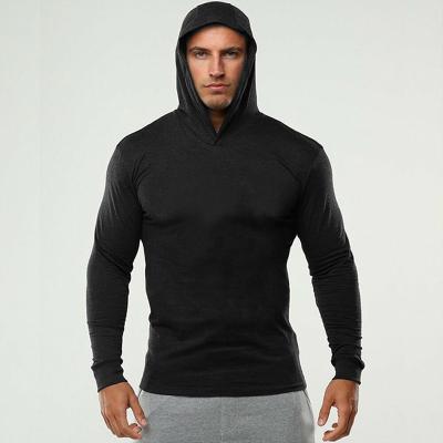 China Wholesale Custom Breathable Cotton Solid Color Breathable Long Sleeve T-Shirt Men for sale