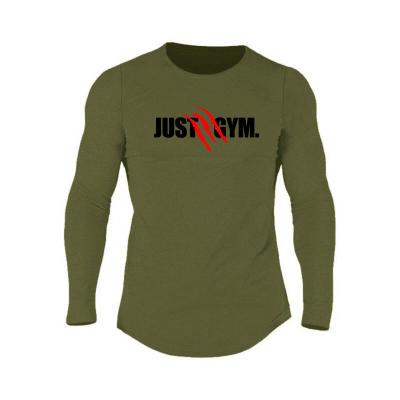 China Breathable Brand Gyms Apparel Fitness T-shirt Men Fashion Extend Hip Hop Long Sleeve T-shirt Cotton Bodybuilding Muscle Types Tee Man for sale