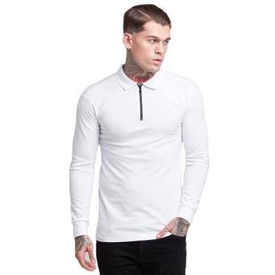 China New Autumn Stretch Cotton Sport Men's Polo Shirt Breathable Men's Polo Shirt Fashion Business Clothing Male Polo T-shirt Breathable Long Sleeve for sale