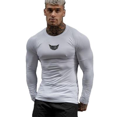 China Wholesale QUICK DRY Fitness Quick Dry Men Running Sports Simply Long Sleeve T Shirt Men Muscle Gym Compression Thermal Shirt for sale