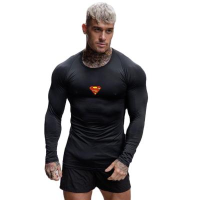 China Custom Logo Men's Gym Sports Compression QUICK DRY Under Base Layer Sports Long Sleeve T-Shirt for sale