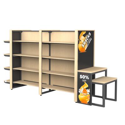 China Supermarket Double Sided Shelves For Sale Double Sided Shelf Grocery Display Racks for sale