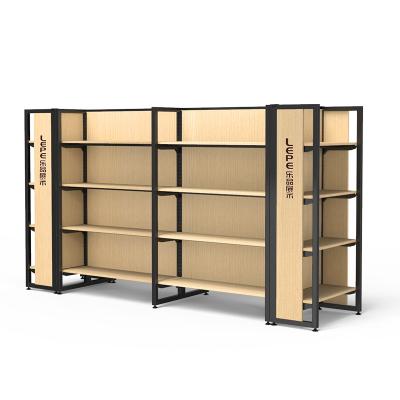 China Double Sided Grocery Shelves Double Sided Shelf Grocery Display Racks for sale