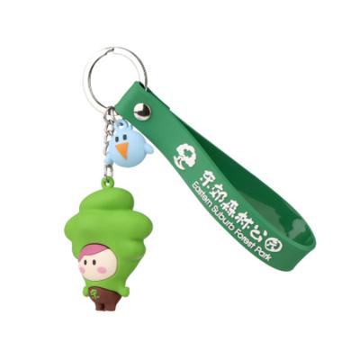 China Fashion Hot Selling Custom Cute Anime Cartoon OEM Key Chain 3D Key Chain With Wristband for sale