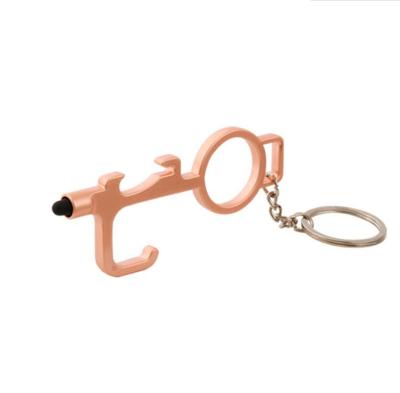 China Custom Metal Metal No Touch Door Opener Accessories Key Chain for sale