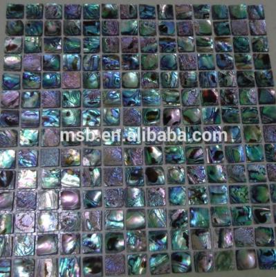 China China green abalone art paua seashell mosaic tiles for hotel backsplash for sale