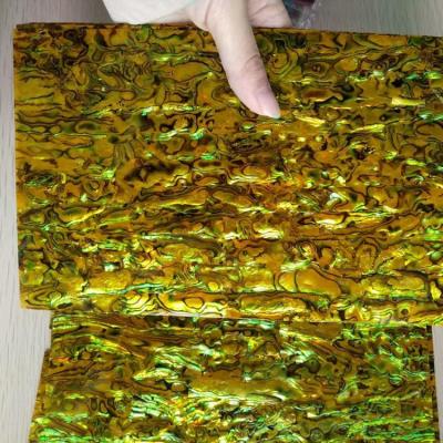 China China Gold Color AA Abalone Shell Laminate, Paua Leaf Veneer For Shell Paper Furniture Inlay Guitar Accessories for sale