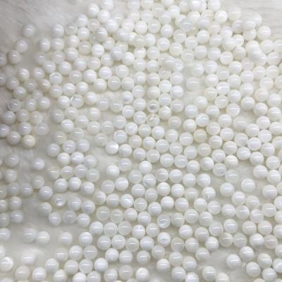 China Pearl Shell Nucles of Pearl White Shell Polished Round Bead American Mississippi for sale