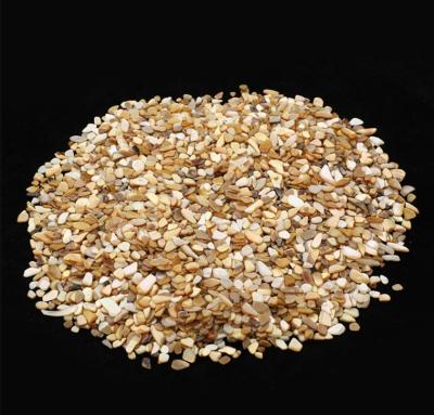 China Europe Wholesale Yellow Mother Of Pearl Crushed Shell Road For Home Swimming Pool Decoration for sale