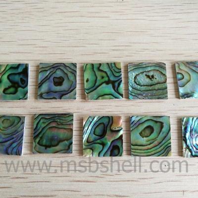 China Color Change Square Cut Abalone Paua Shell Slice For Handwork Jewelry Inlay for sale