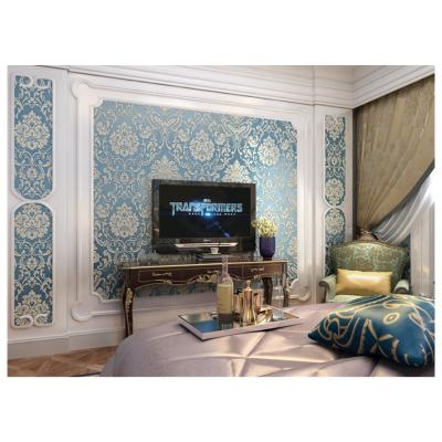 China Modern wallpaper relief wallpaper bedroom living room TV background European type three-dimensional wallpaper for sale