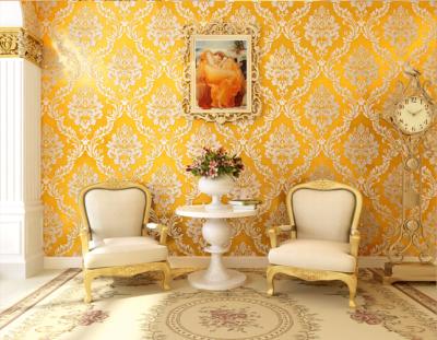 China Modern wallpaper relief wallpaper bedroom living room TV background European type three-dimensional wallpaper for sale