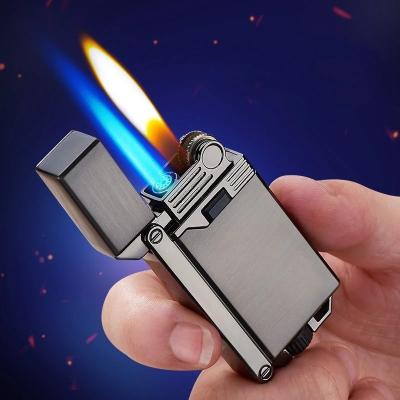 China China Wholesale Two Flames Hookah Shisha Flint Gas Lighter Smoking Accessories Windproof Cigarette Lighter Instruments For Men for sale