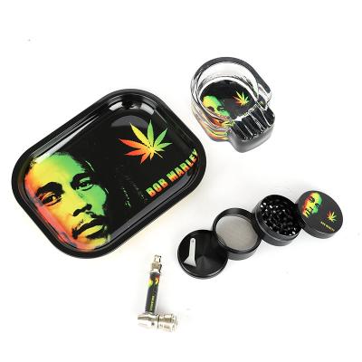 China Wholesale Hot Sale China Shisha Hookah Smoking Set With Metal Rolling Tray Tobacco Grinder Smoking Pipes Smoking Tool Kit for sale