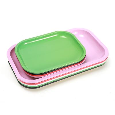 China 2022 China Shisha Hookah Yiwu 0.35mm Tinplate Custom High Quality Metal Rolling Tray With Soft Magnetic Lid for sale