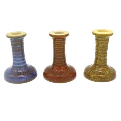 China Hot Selling China Shisha Arabic Hookah Accessories Roll Single Shisha Hookah Ceramic Hookah Two Color Hole Bowl for sale