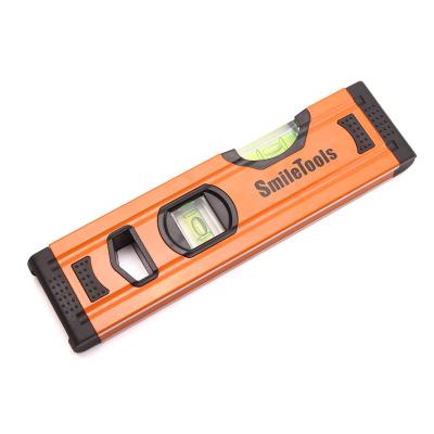 China Aluminum+ABS+TPR Ruler Spirit Lever 200mm High Precision Aluminum Alloy Bubble Ruler Measuring Spirit Level for sale