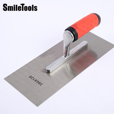 China Wholesale carbon steel trowel masonry trowel building construction tools cement tools trowel with rubbwe handle for sale