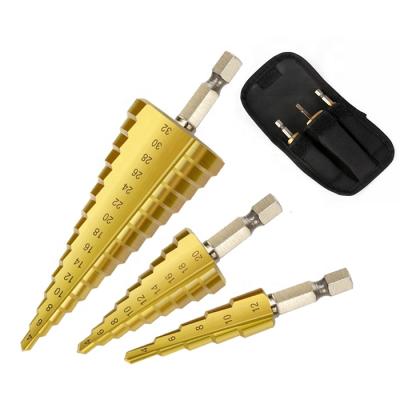 China Smiletools 3-12mm 4-12mm 4-20mm HSS Step Drill Bits Metal Drilling Machine Tools For Metal Drill for sale