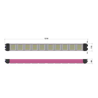 China FLOWER Koray RX-G320 Greenhouses Horticulture LED Toplighting LED Grow Light Bar Full Spectrum 320W Indoor Plants Grow Light Wholesale for sale