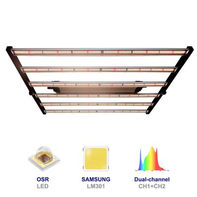 China Seed Starting High Output Full UV Spectrum 730nm Led To Grow Light 650w im301h Foldable Professional FR 660nm Led Grow Lights for sale