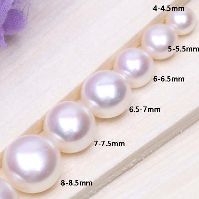 China Jewelry Making 2-14mm 5A Pure Natural Freshwater Pearl Bread Button Shape Pearl Freshwater Pearl Wholesale And Bulk for sale