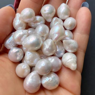 China Jewelry Loose Beads Jewelry Color Zhuji 3A White Natural Freshwater Drop Baroque Pearl Beads No Hole 9-11mm for sale