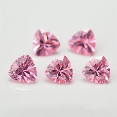 China Fengzuan Zircon Gemstones Game Or Fire Color Trillion Synthetic Colored Cut Zircon Stone for sale